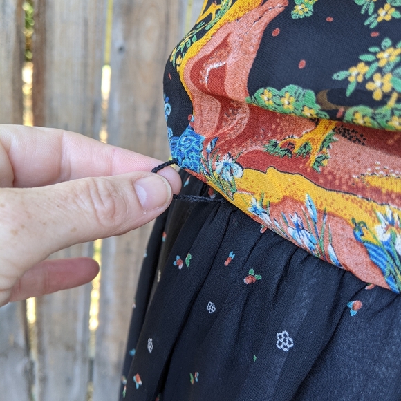 Vintage Morton Myles Flutter Sleeve Midi Dress - Picture 5 of 14